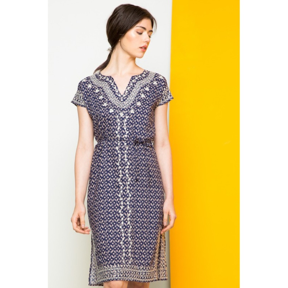 Navy shift dress